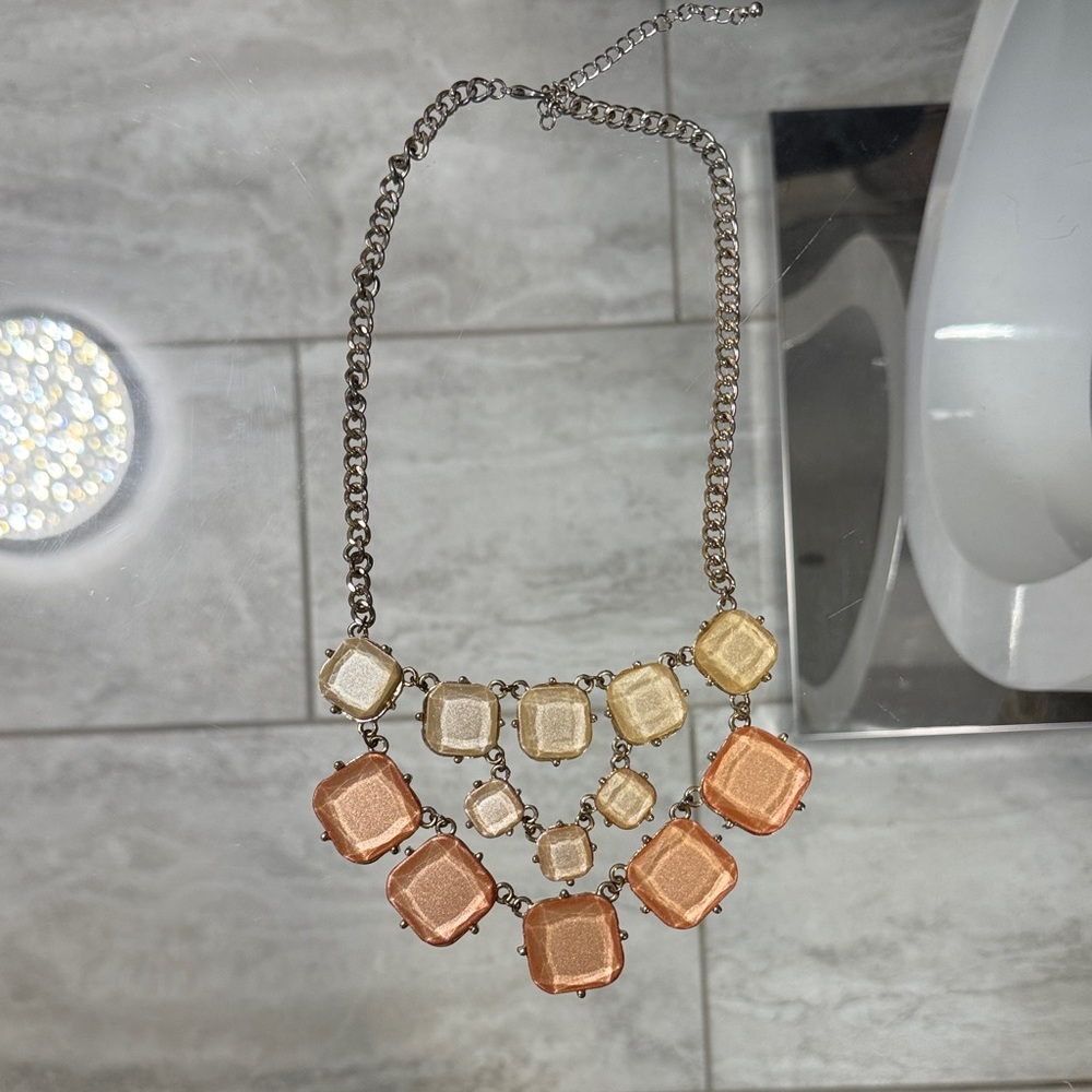 Elegant Gold and Orange Necklace